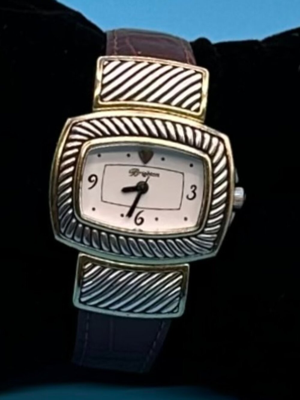 Brighton Chapelle Watch Reversible Leather Band. New Battery